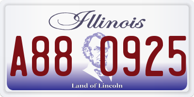 IL license plate A880925