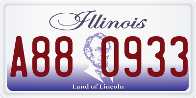 IL license plate A880933