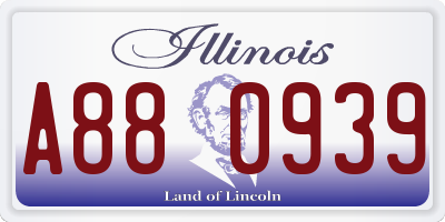 IL license plate A880939