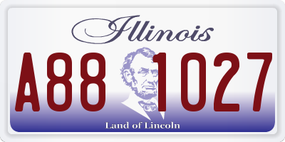 IL license plate A881027