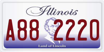 IL license plate A882220