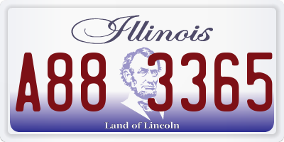 IL license plate A883365