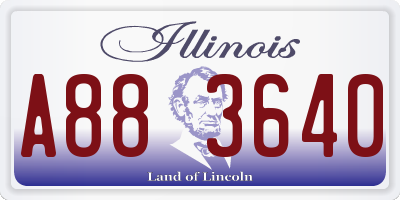 IL license plate A883640