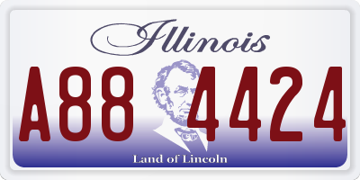 IL license plate A884424