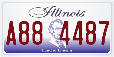 IL license plate A884487