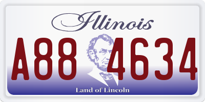 IL license plate A884634