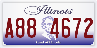 IL license plate A884672