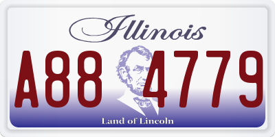 IL license plate A884779