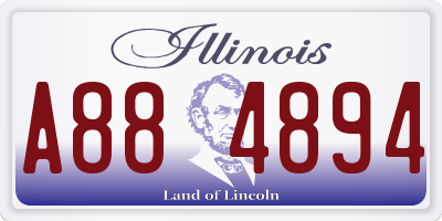 IL license plate A884894