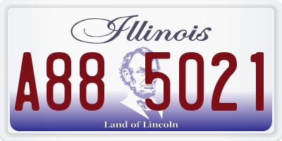 IL license plate A885021