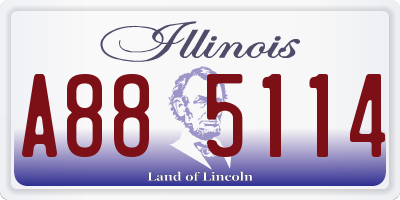 IL license plate A885114