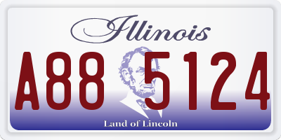 IL license plate A885124
