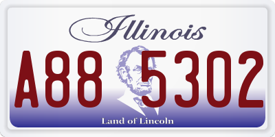 IL license plate A885302