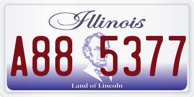 IL license plate A885377