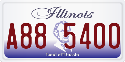 IL license plate A885400
