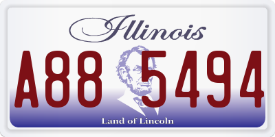 IL license plate A885494
