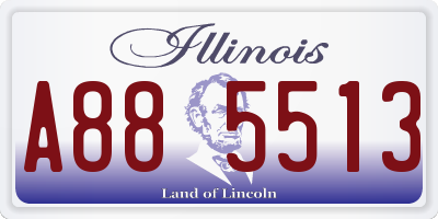 IL license plate A885513
