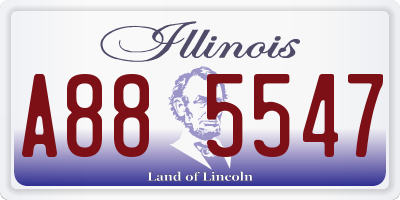 IL license plate A885547