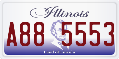 IL license plate A885553