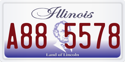 IL license plate A885578