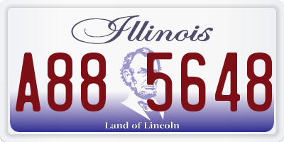 IL license plate A885648