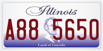 IL license plate A885650