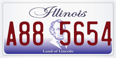 IL license plate A885654
