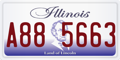 IL license plate A885663