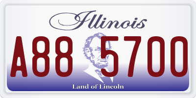 IL license plate A885700