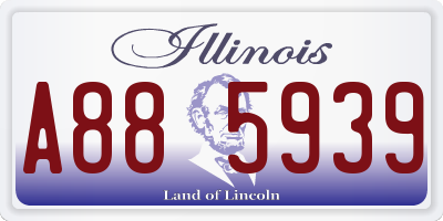 IL license plate A885939
