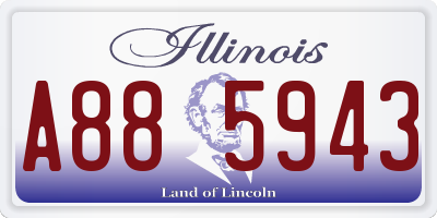 IL license plate A885943