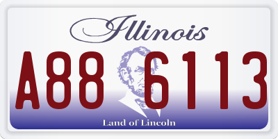 IL license plate A886113
