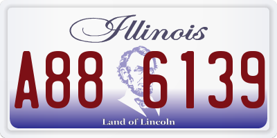 IL license plate A886139