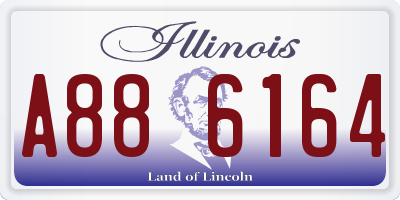 IL license plate A886164