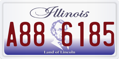 IL license plate A886185
