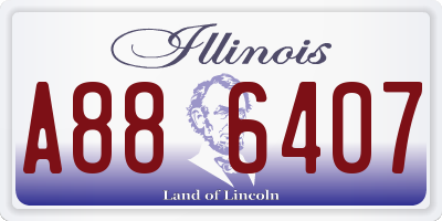 IL license plate A886407