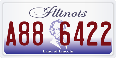 IL license plate A886422