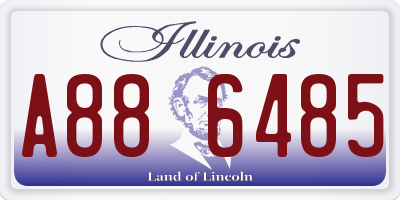 IL license plate A886485