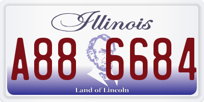 IL license plate A886684