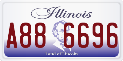 IL license plate A886696