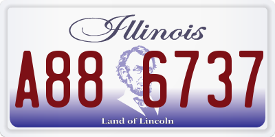 IL license plate A886737
