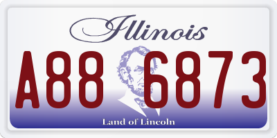 IL license plate A886873