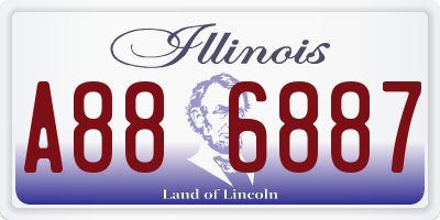 IL license plate A886887