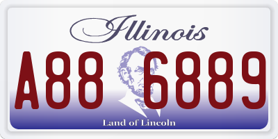 IL license plate A886889