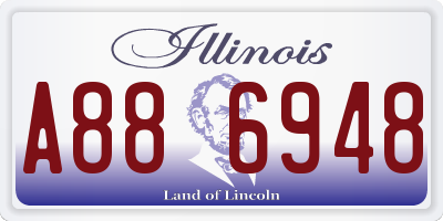 IL license plate A886948