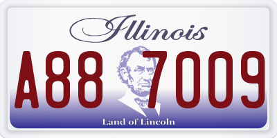 IL license plate A887009