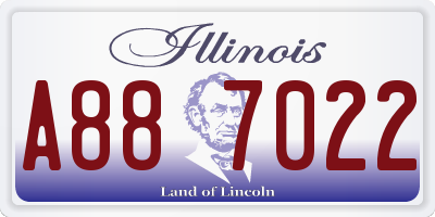 IL license plate A887022