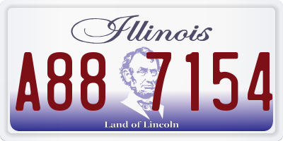 IL license plate A887154