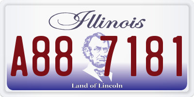 IL license plate A887181