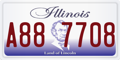 IL license plate A887708